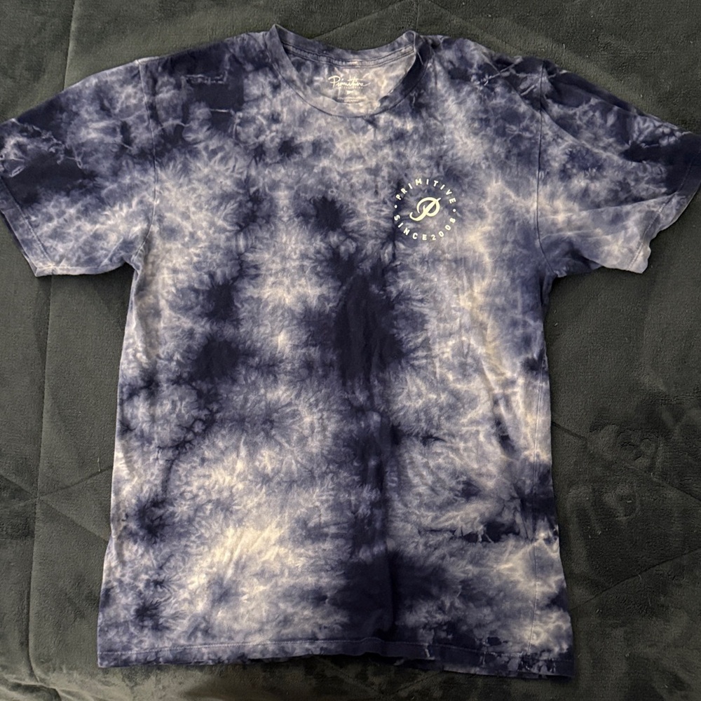 Primitive Blue Tie-Dye Short Sleeve Tee
